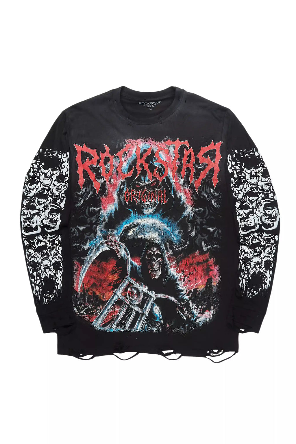 Dravon Black Long Sleeve Graphic T-Shirt
