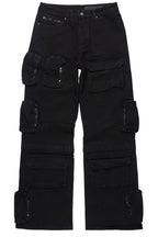 Pocketeer Black Baggy Cargo Fit Jean
