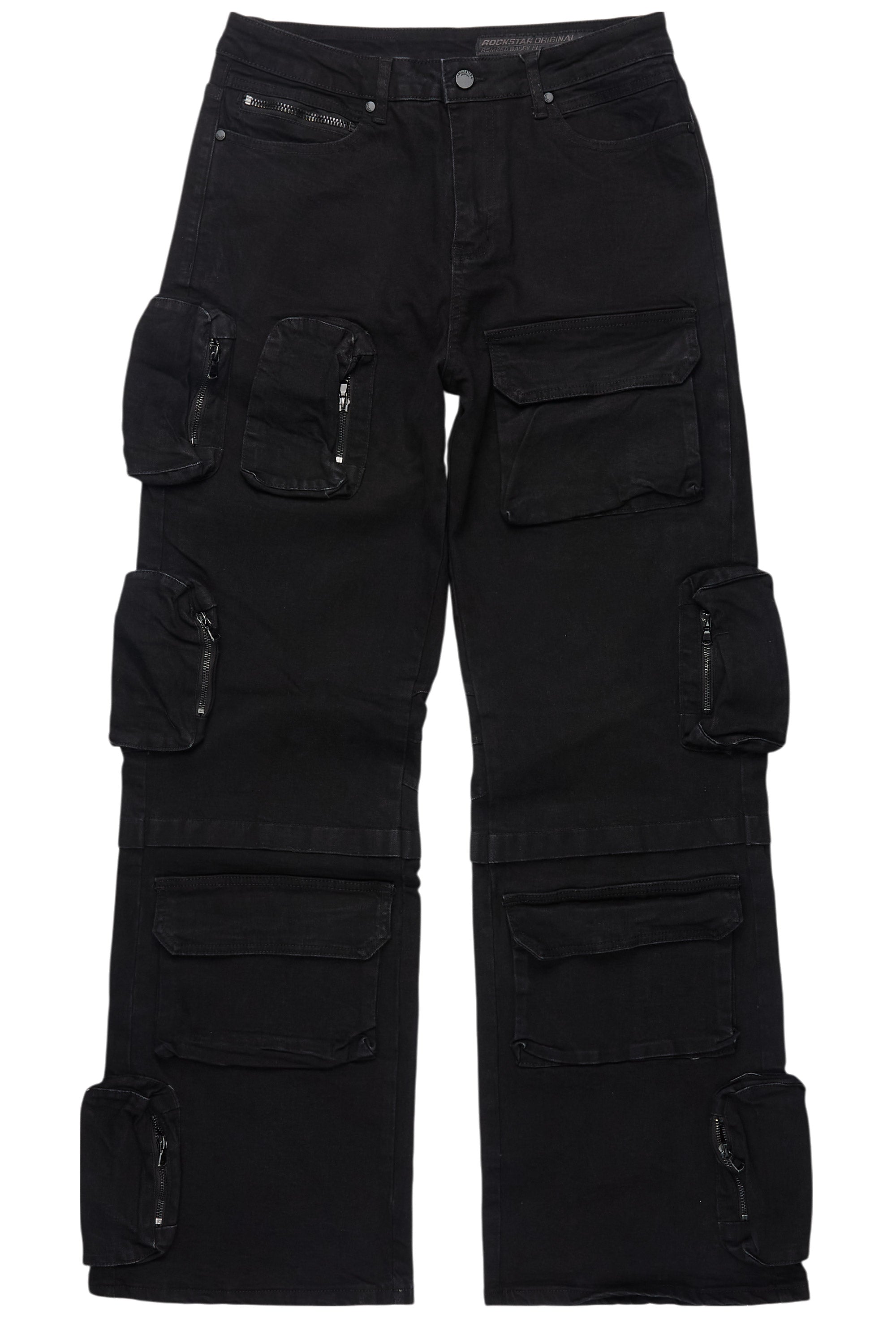 Pocketeer Black Baggy Cargo Fit Jean