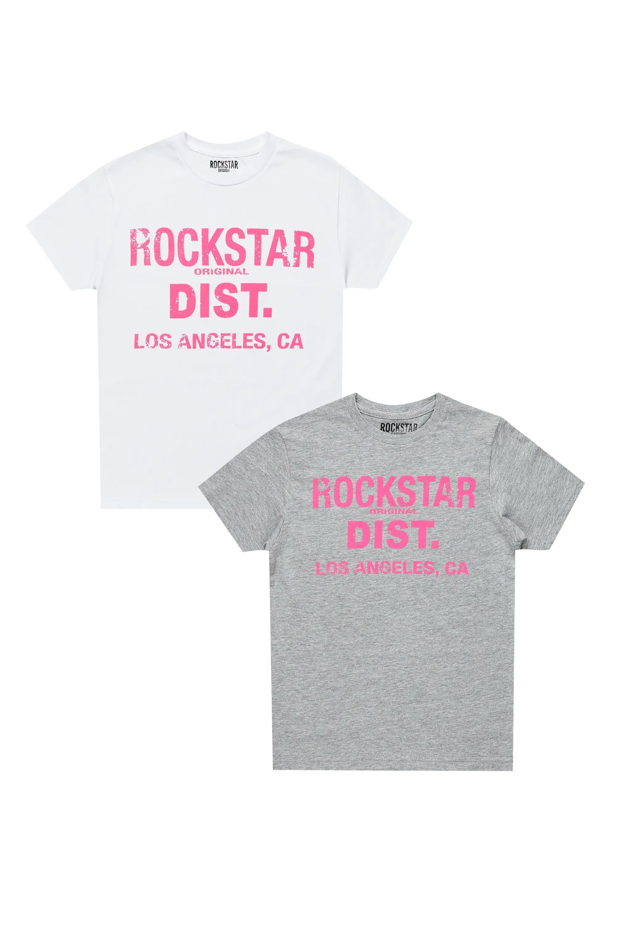 Girls Maali Pink Multi 2pc T-Shirt Bundle