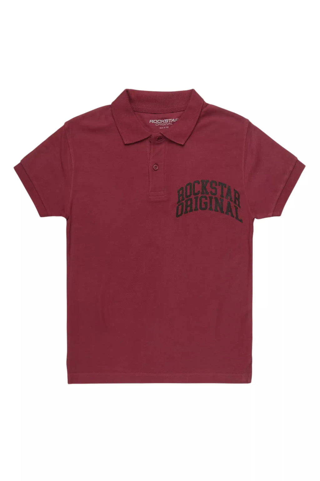 Boys Pete Burgundy/Black Polo