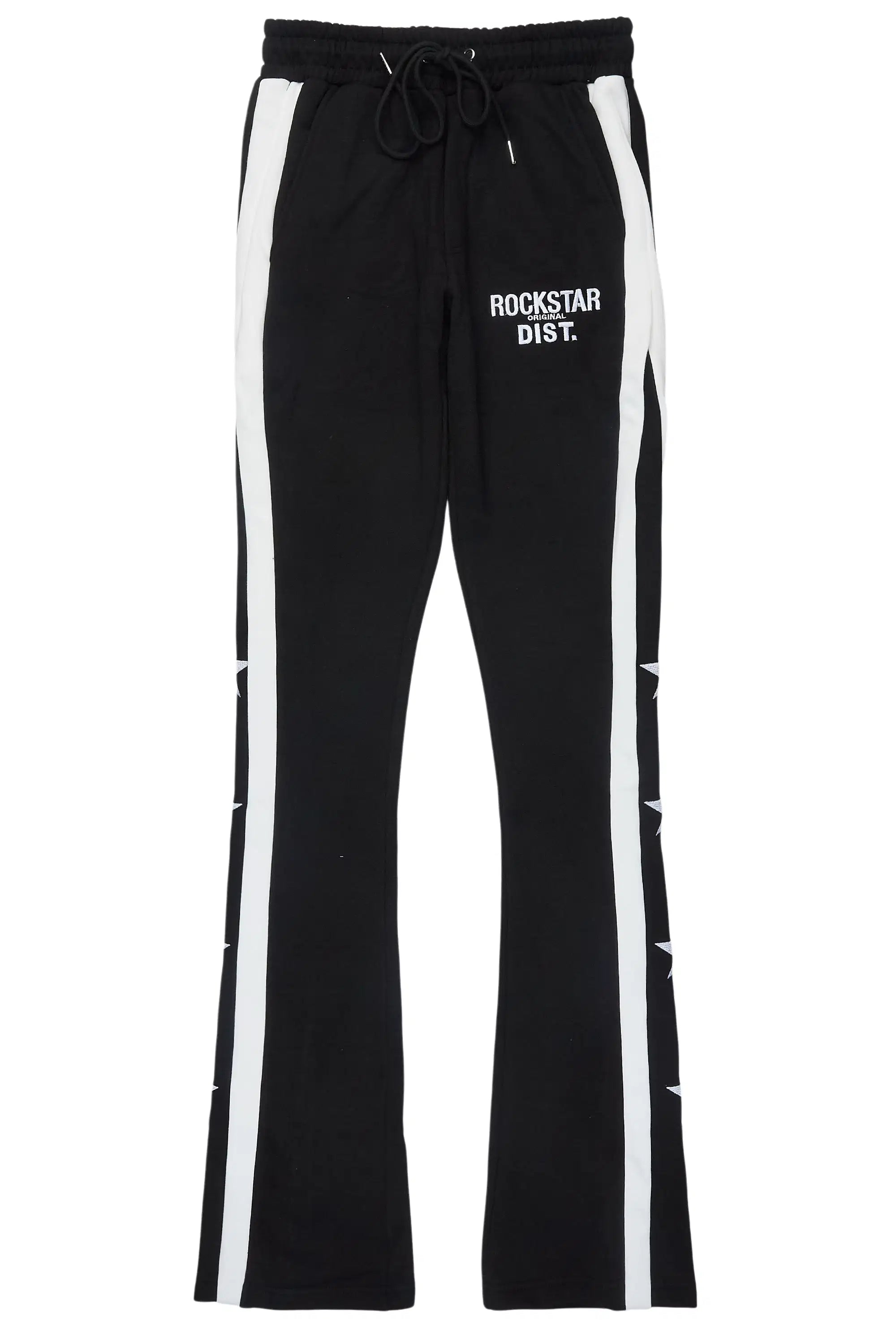 Arkady Black Stacked Flare Pant