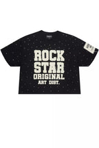 Yulian Black Boxy Crop T-Shirt