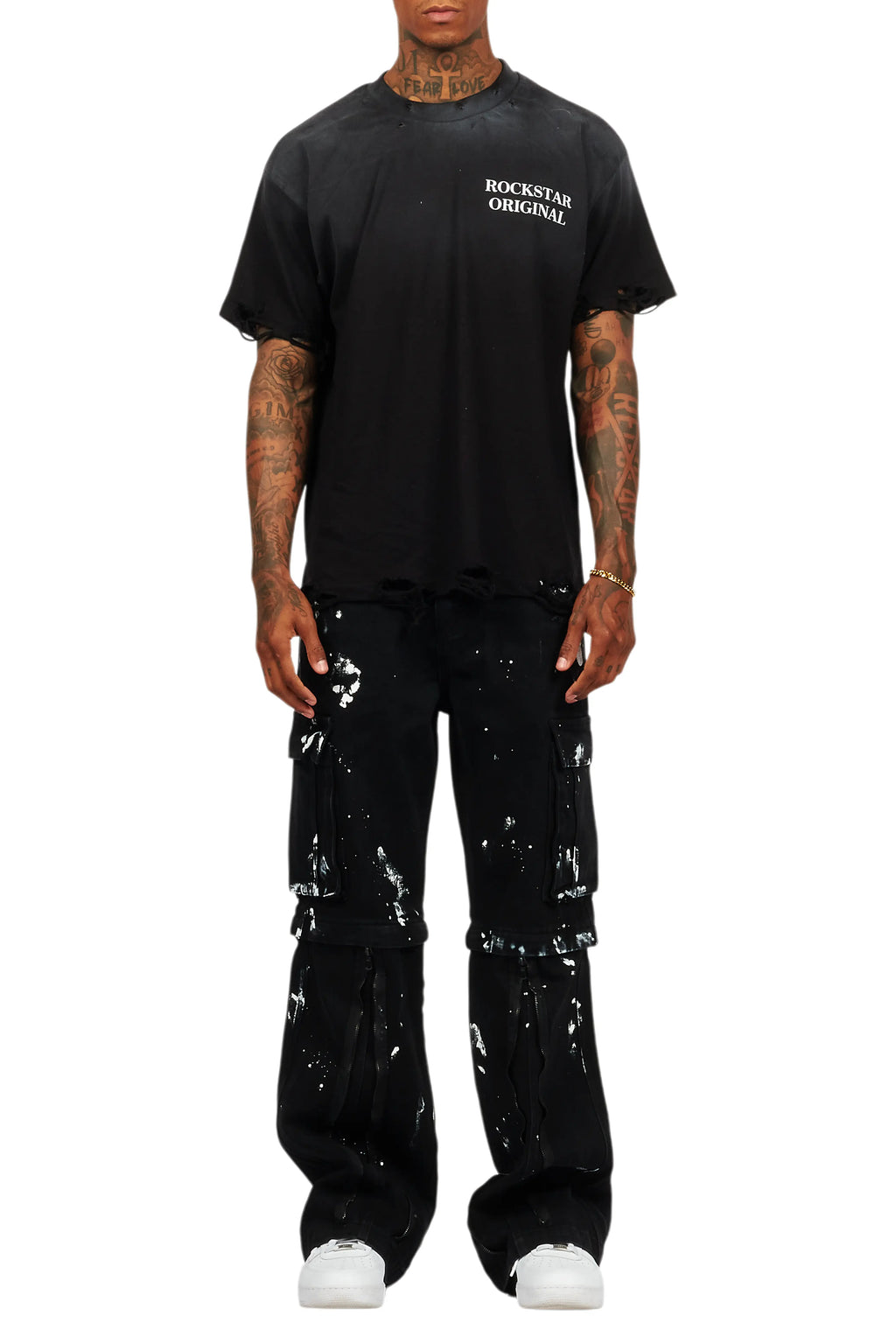 Drako Black Oversized Graphic T-Shirt