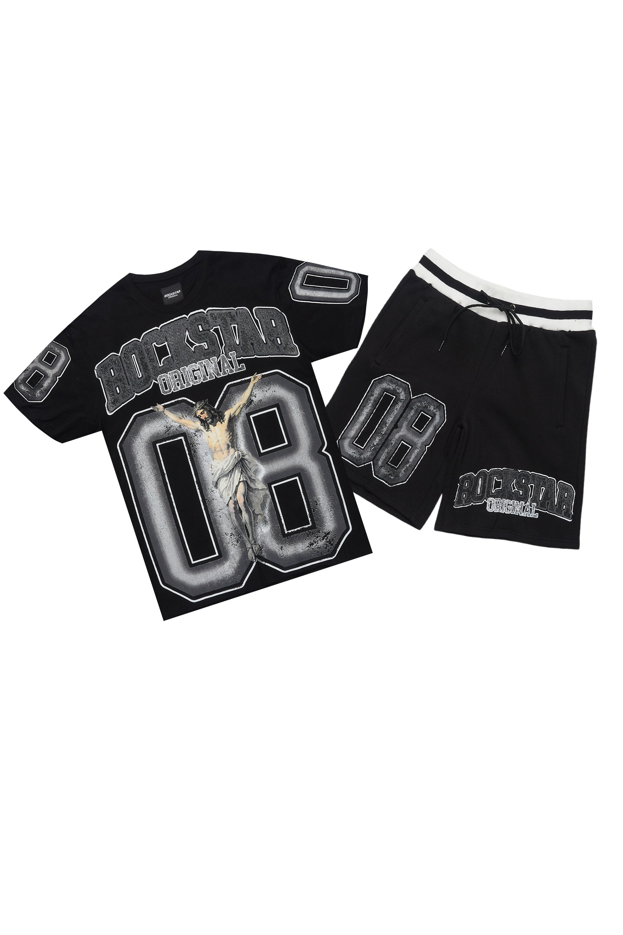 Fields Black/Grey T-Shirt Short Set