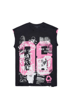 Grill Black/Pink Graphic Muscle T-Shirt
