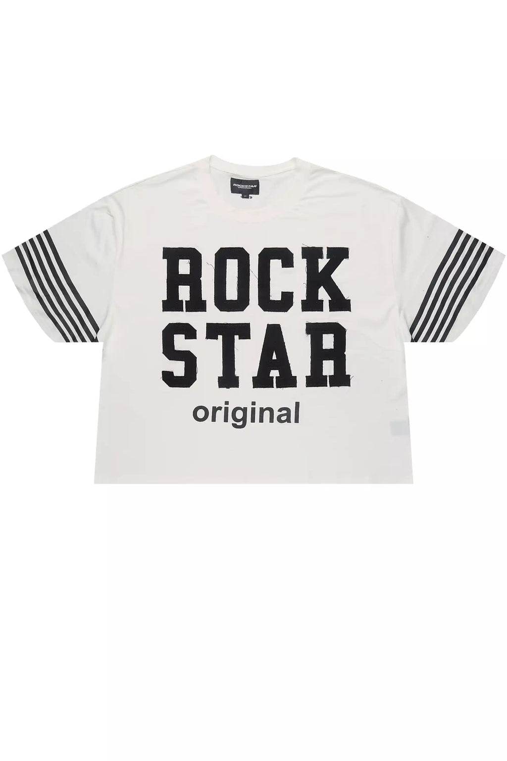 Rulik White Boxy Crop T-Shirt