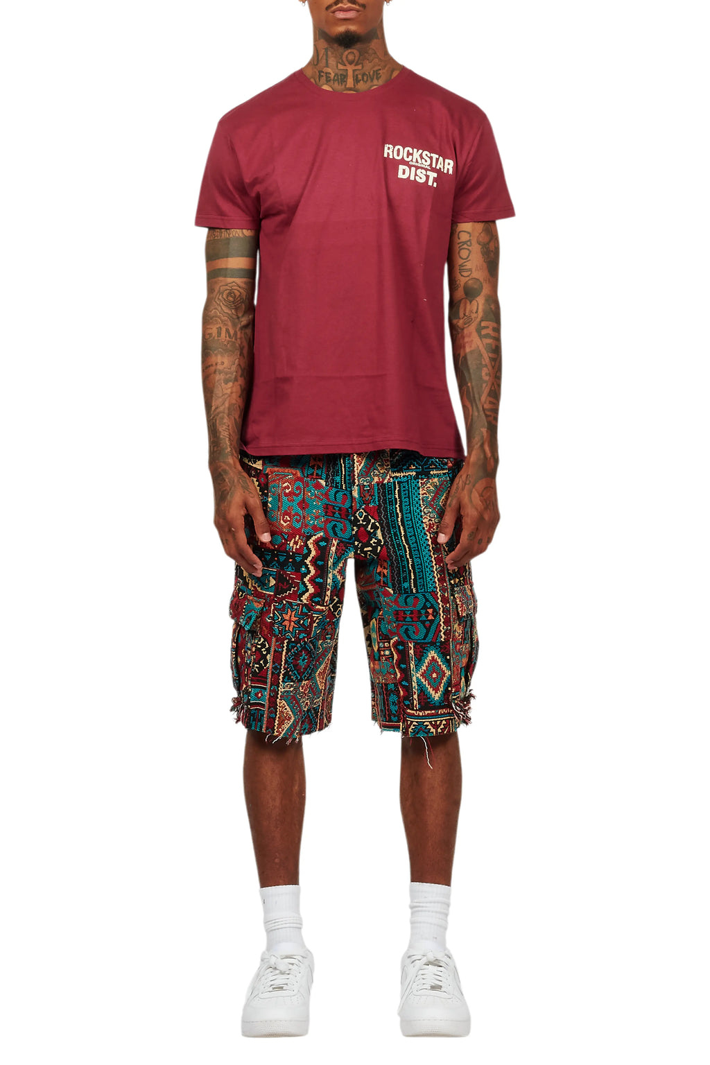 Lake Burgundy T-Shirt/Tapestry Short Set