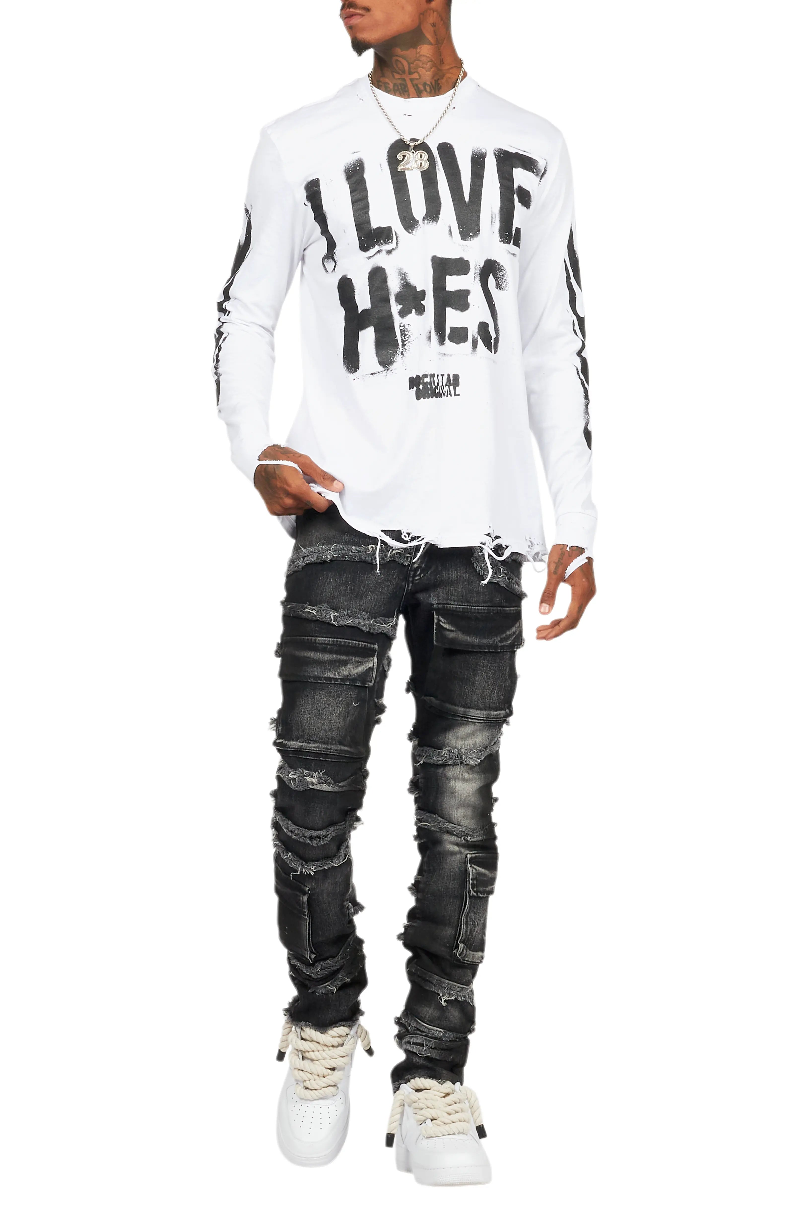 Yves Grey Skinny Cargo Jean