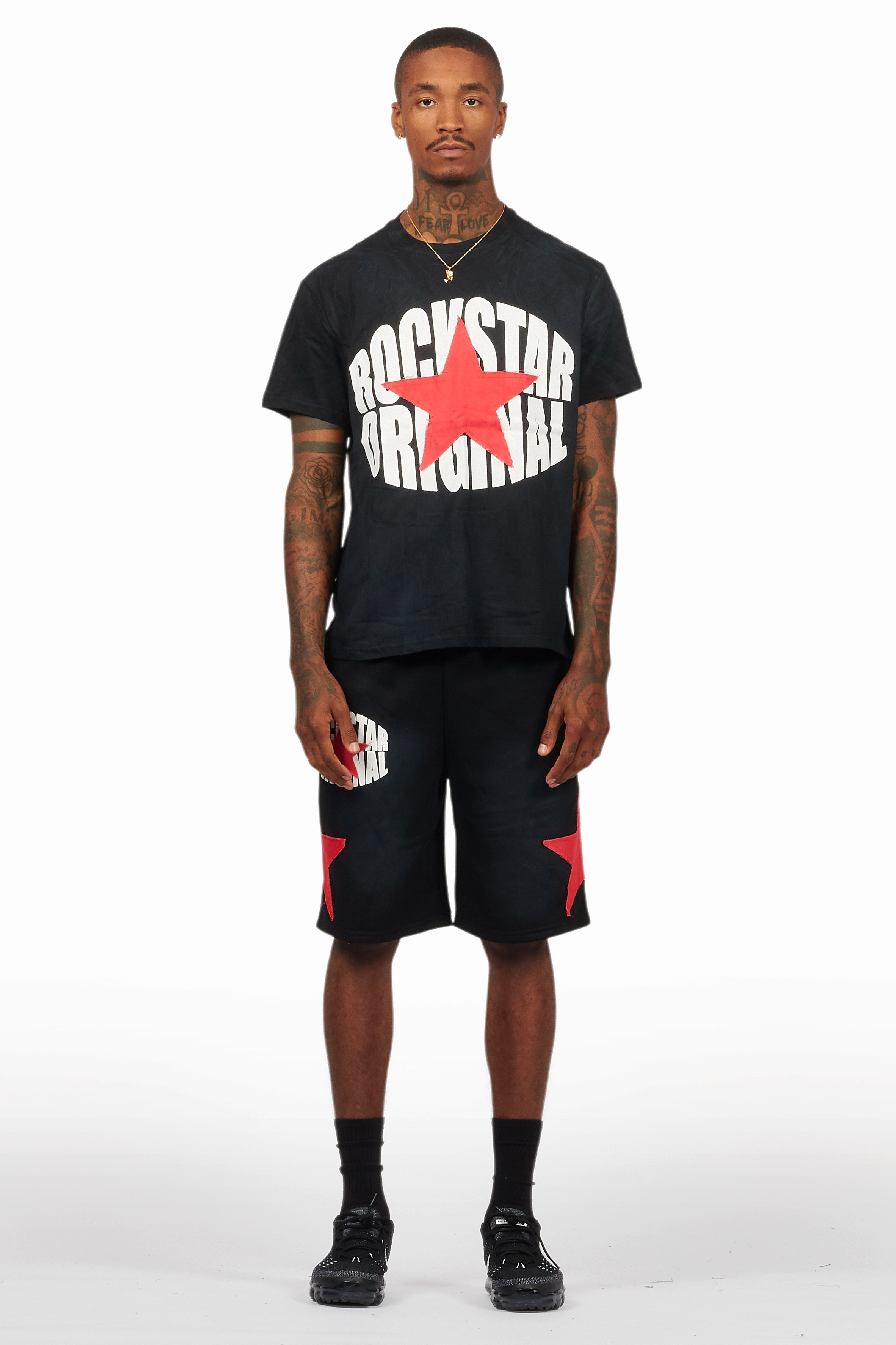 Sarge Vintage Black T-Shirt/Short Set