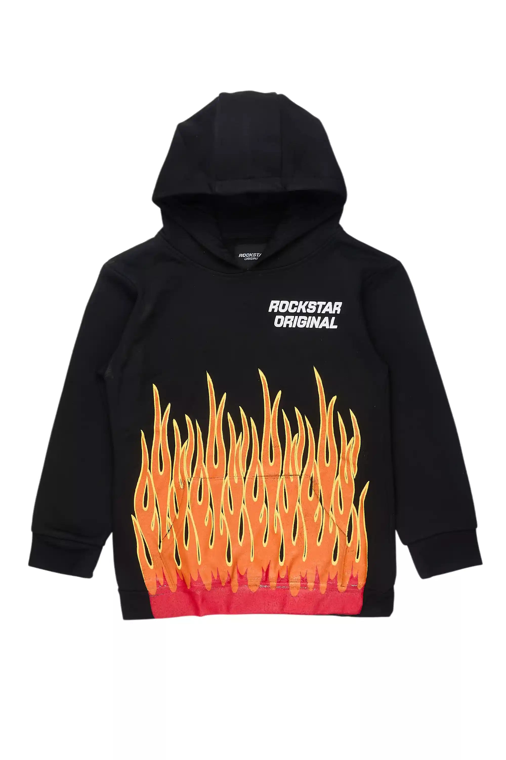 Boys Roeland Black/Red Graphic Hoodie