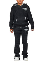 Boys Lake Mohair Black Knit Track set