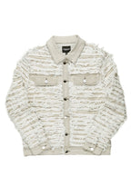 Ayan Grey Distressed Denim Jacket