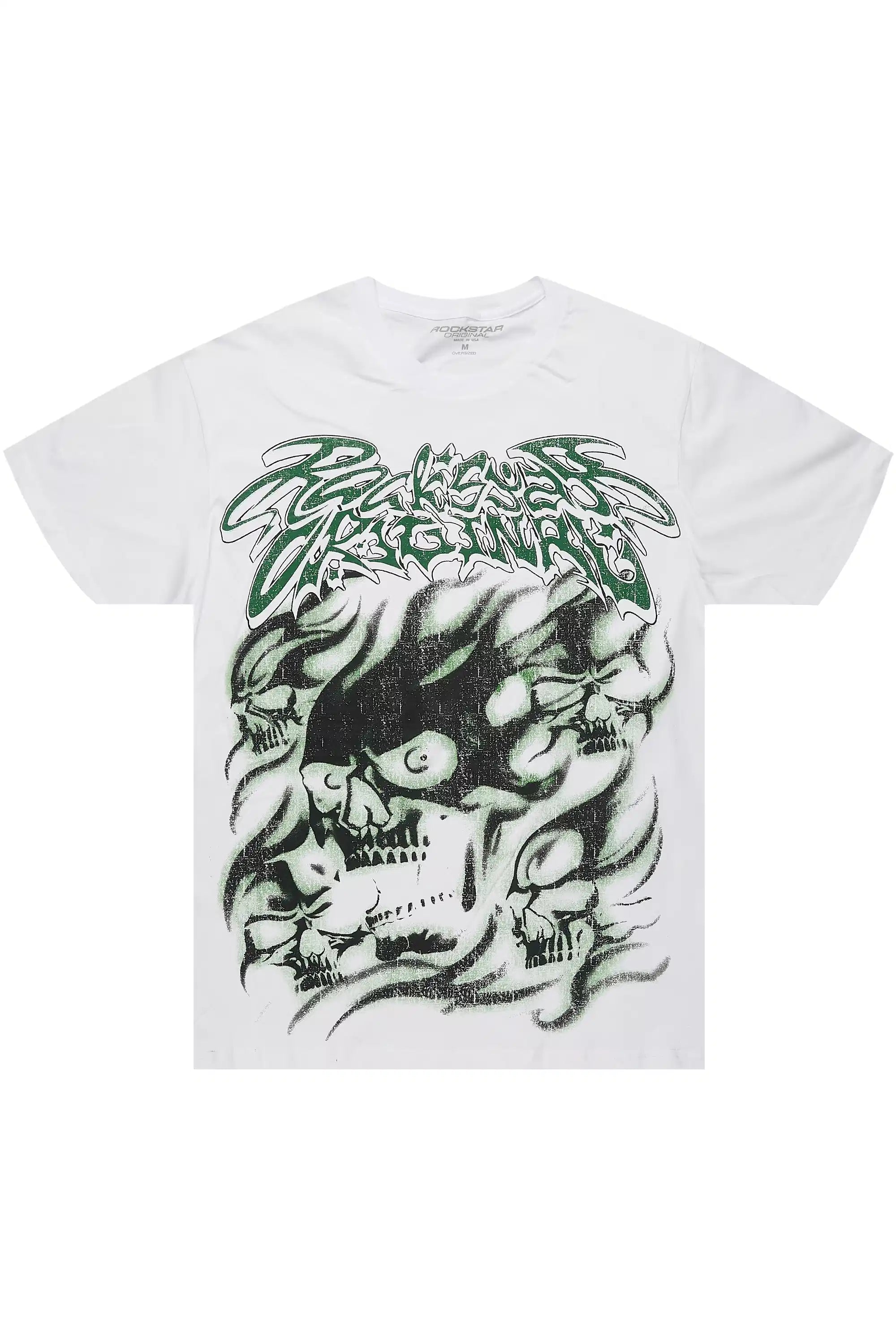 Schtupp White Oversized Graphic T-Shirt