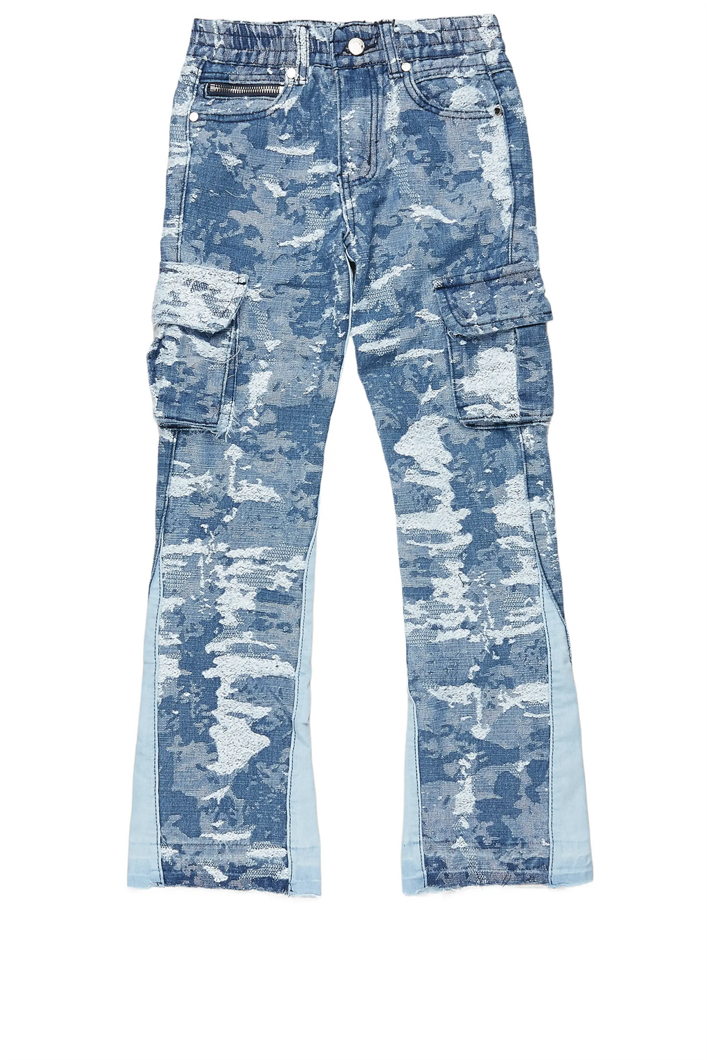 Boys Bower Dark Blue Stacked Flare Jean
