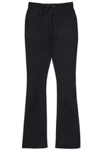 Pyrel Black/Black Rhinestone Stacked Flare Pant