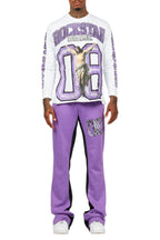 Fields Purple/White Long Sleeve T-Shirt/Baggy Pant Set