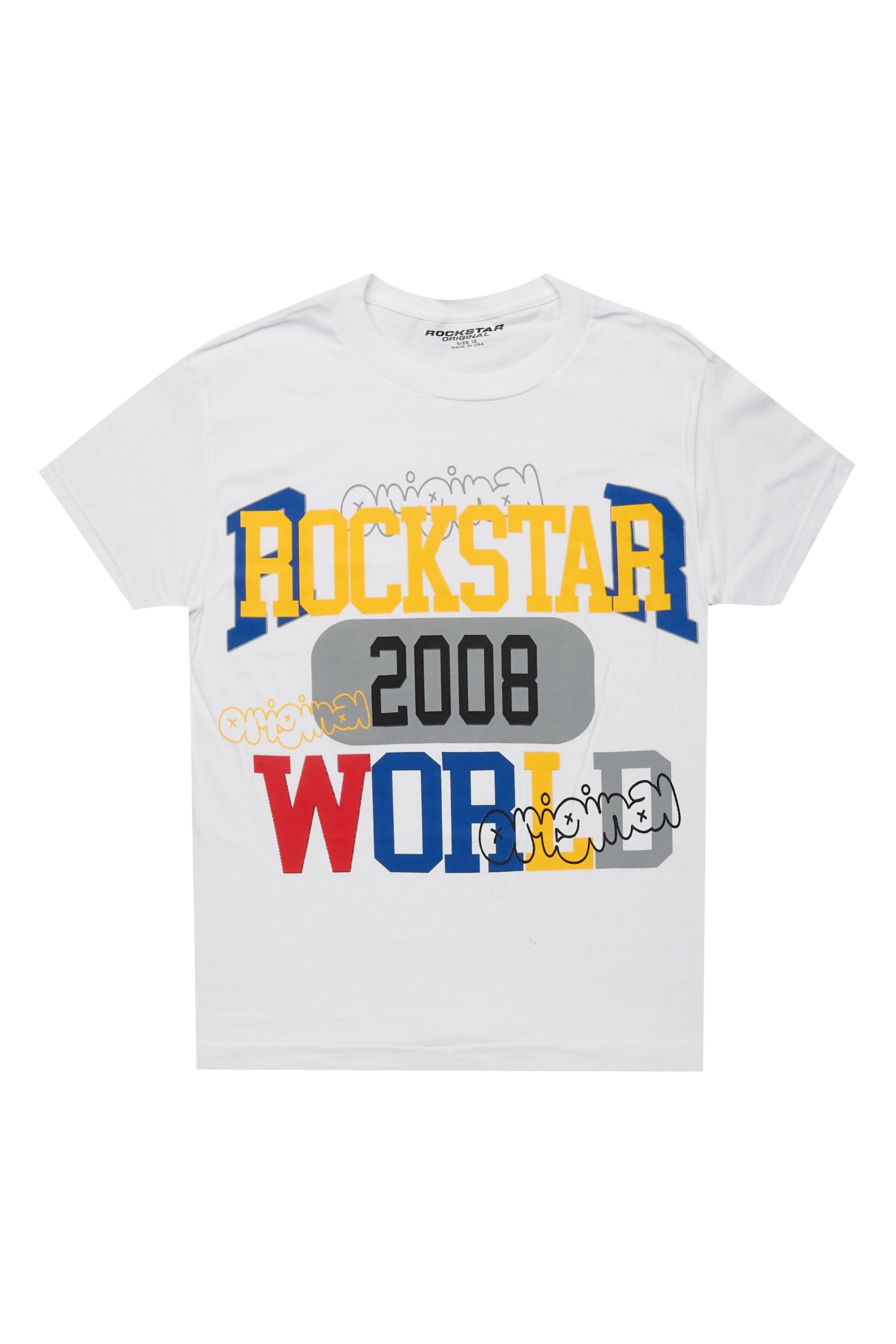 Girls Talie White/Multi Graphic T-Shirt