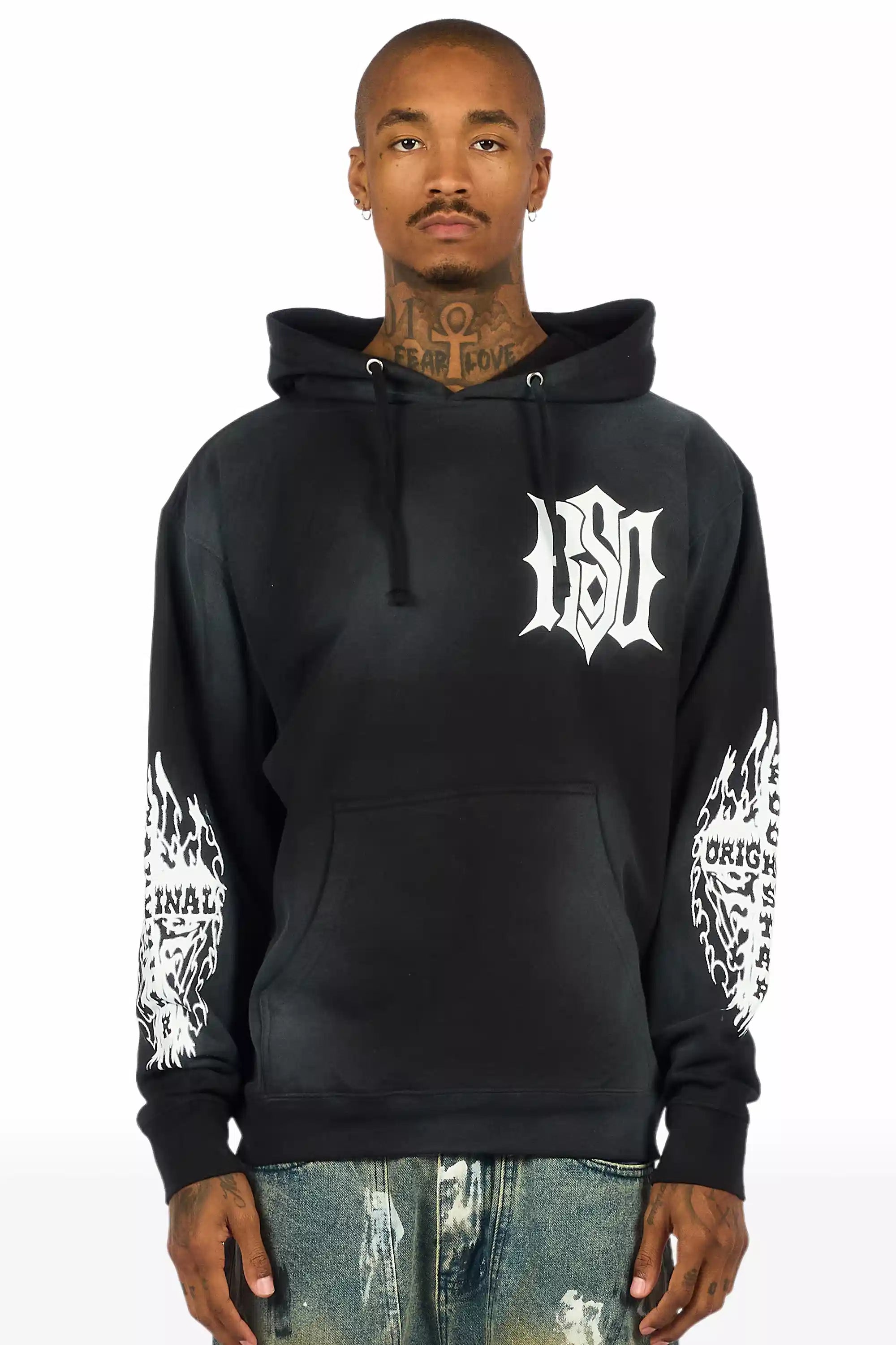 Lyrex Black/White Graphic Hoodie