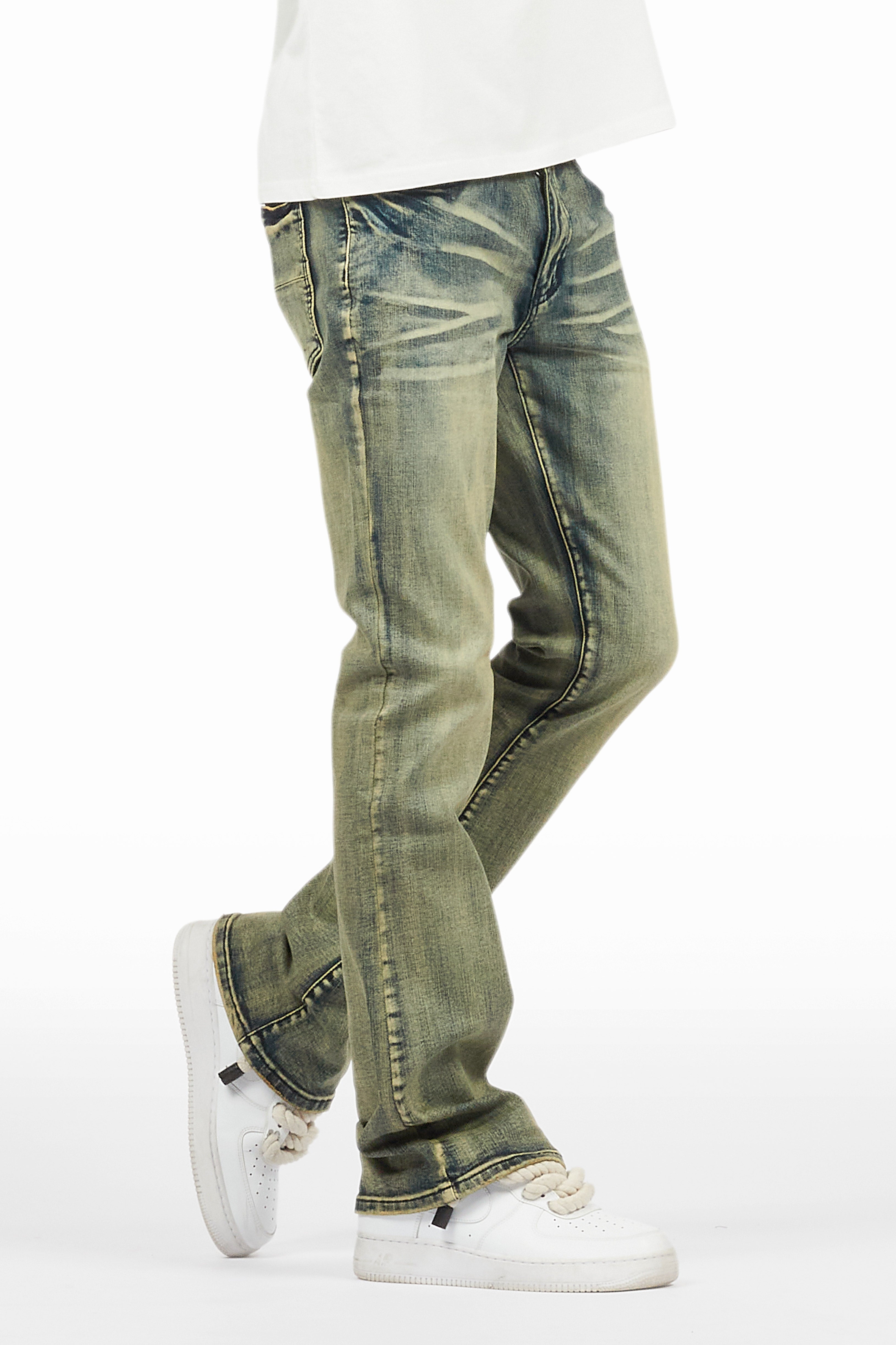 Drick Vintage Blue Regular Fit Flare Jean