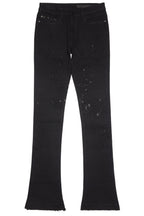 Carti Black Rhinestone Stacked Flare Jean