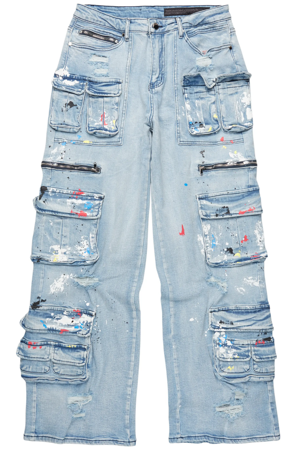 Valo Light Blue Painter Baggy Cargo Jean