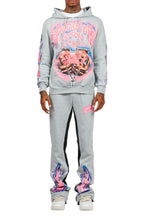 Cairo Heather Grey Hoodie/Baggy Track Pant Set