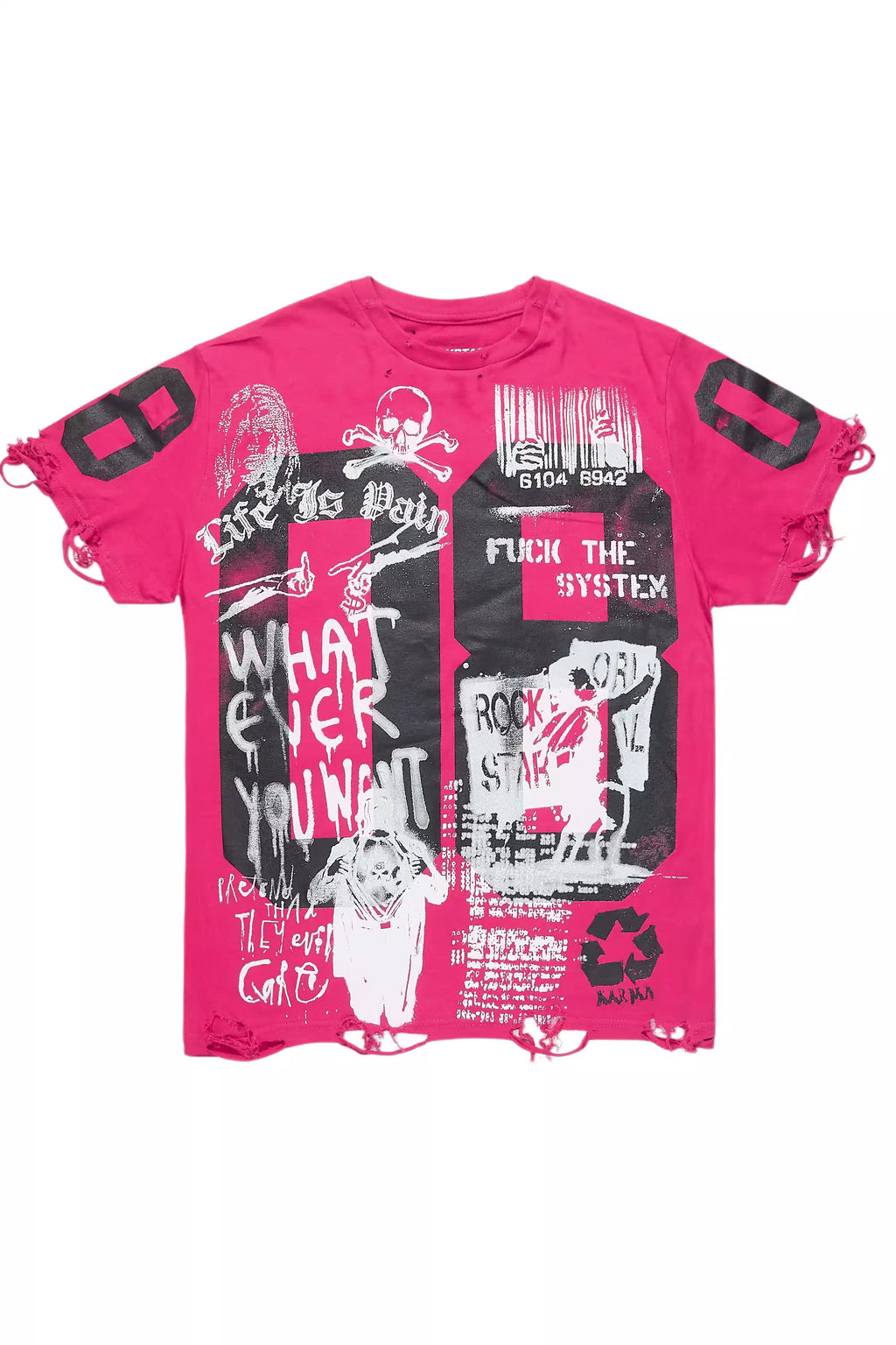 Kammile Fuchsia Oversized T-Shirt