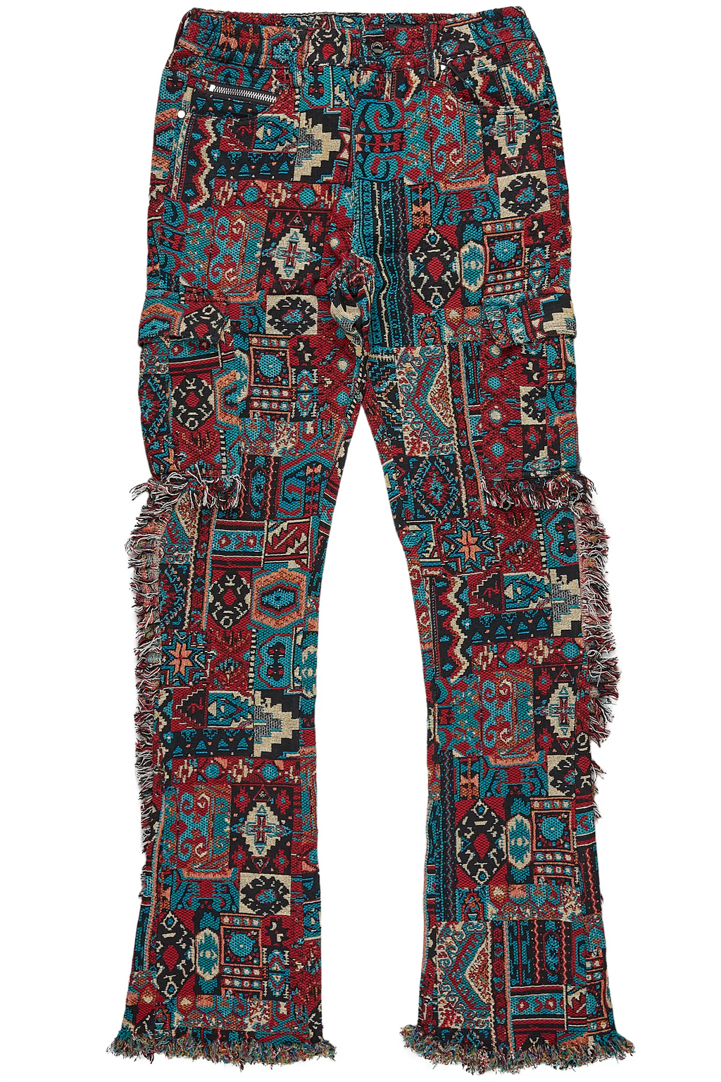 Ayami Red Slim Tapestry Flare Jean