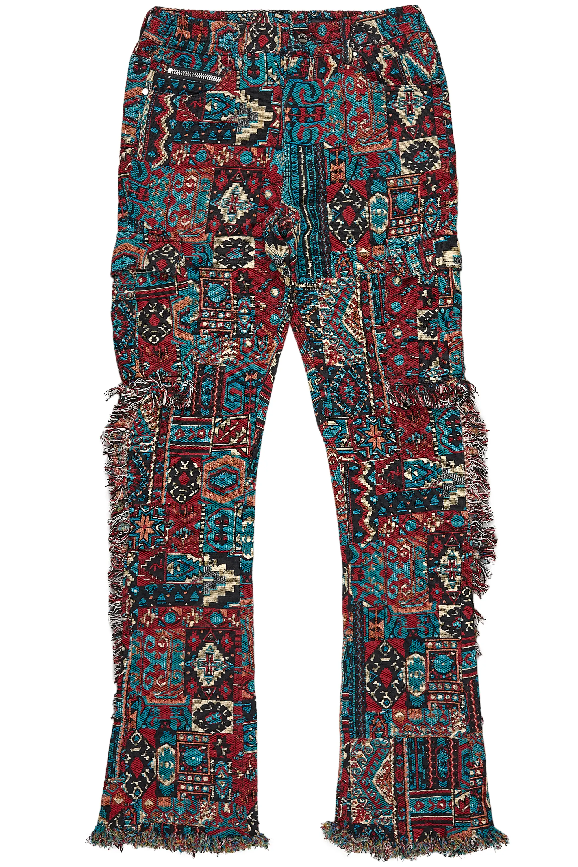 Ayami Red Slim Tapestry Flare Jean
