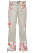 Kodak Grey/Red Painter Stacked Flare Jean