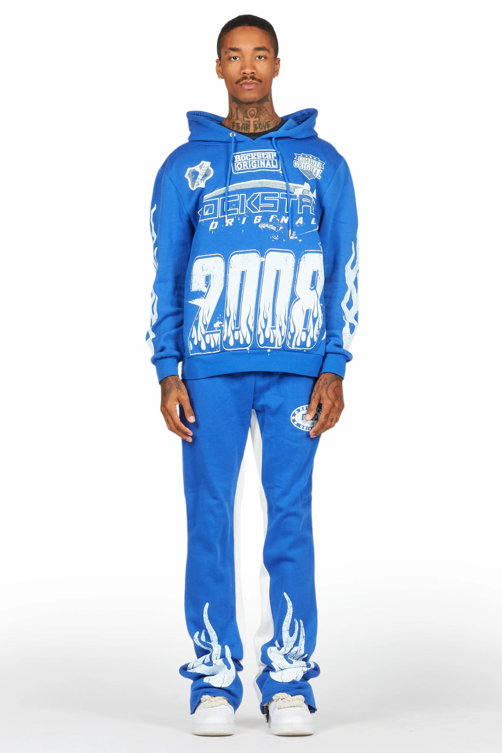 Amos Royal Blue Hoodie/Baggy Track Pant Set