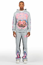 Cairo Heather Grey Hoodie/Baggy Track Pant Set