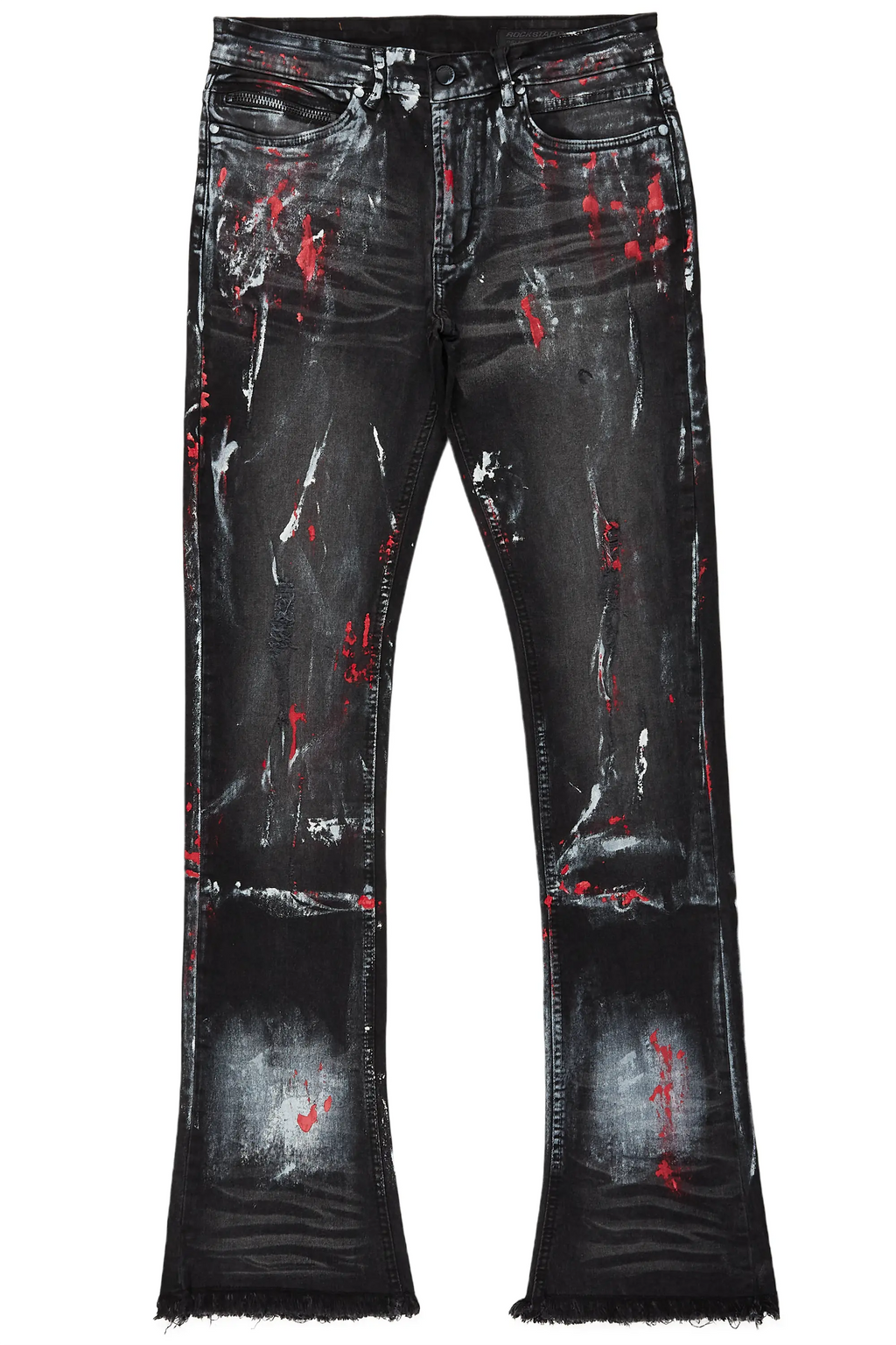 Mana Black Painter Stacked Flare Jean