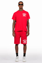 Lex Red T-Shirt/Short Set