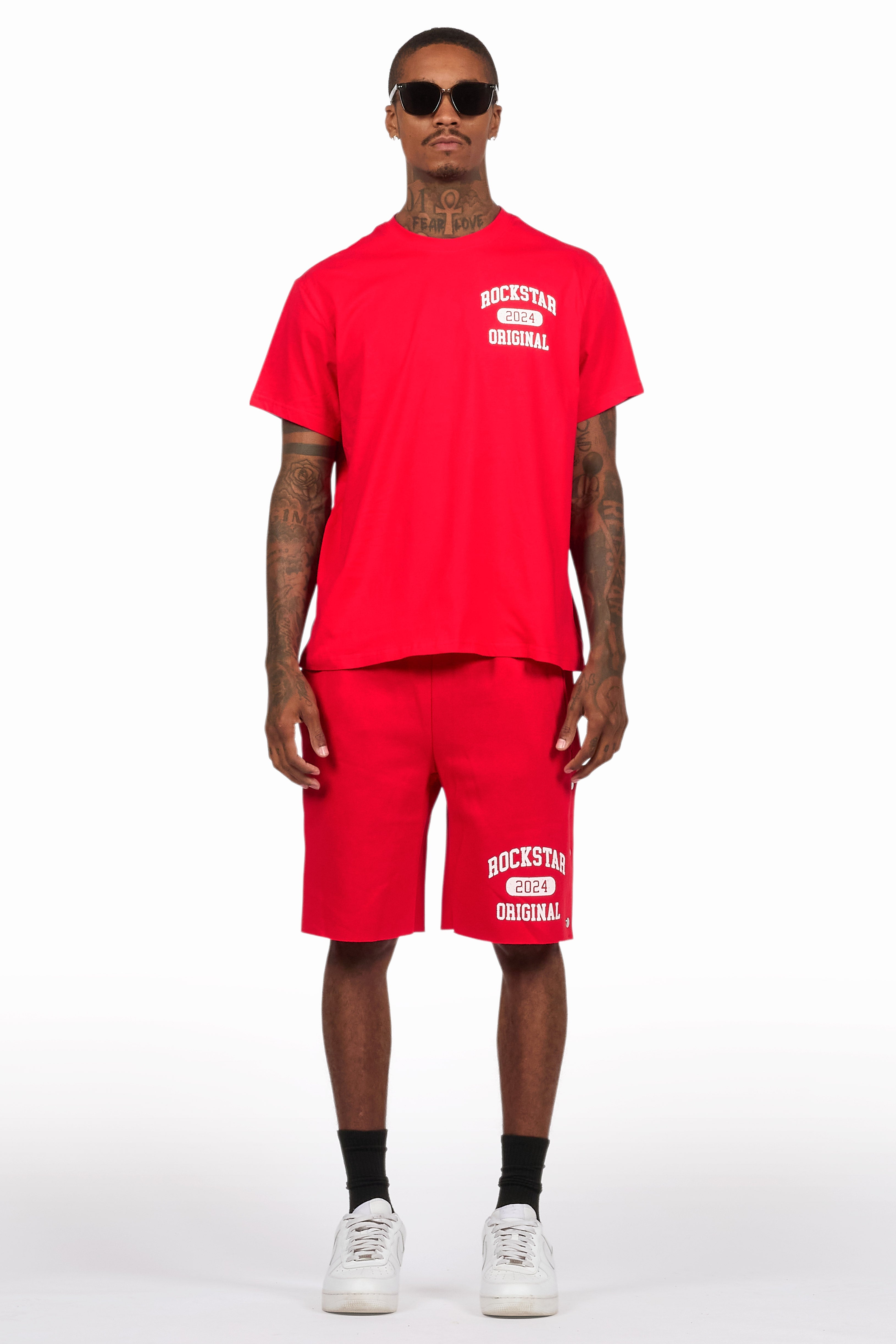 Lex Red T-Shirt/Short Set