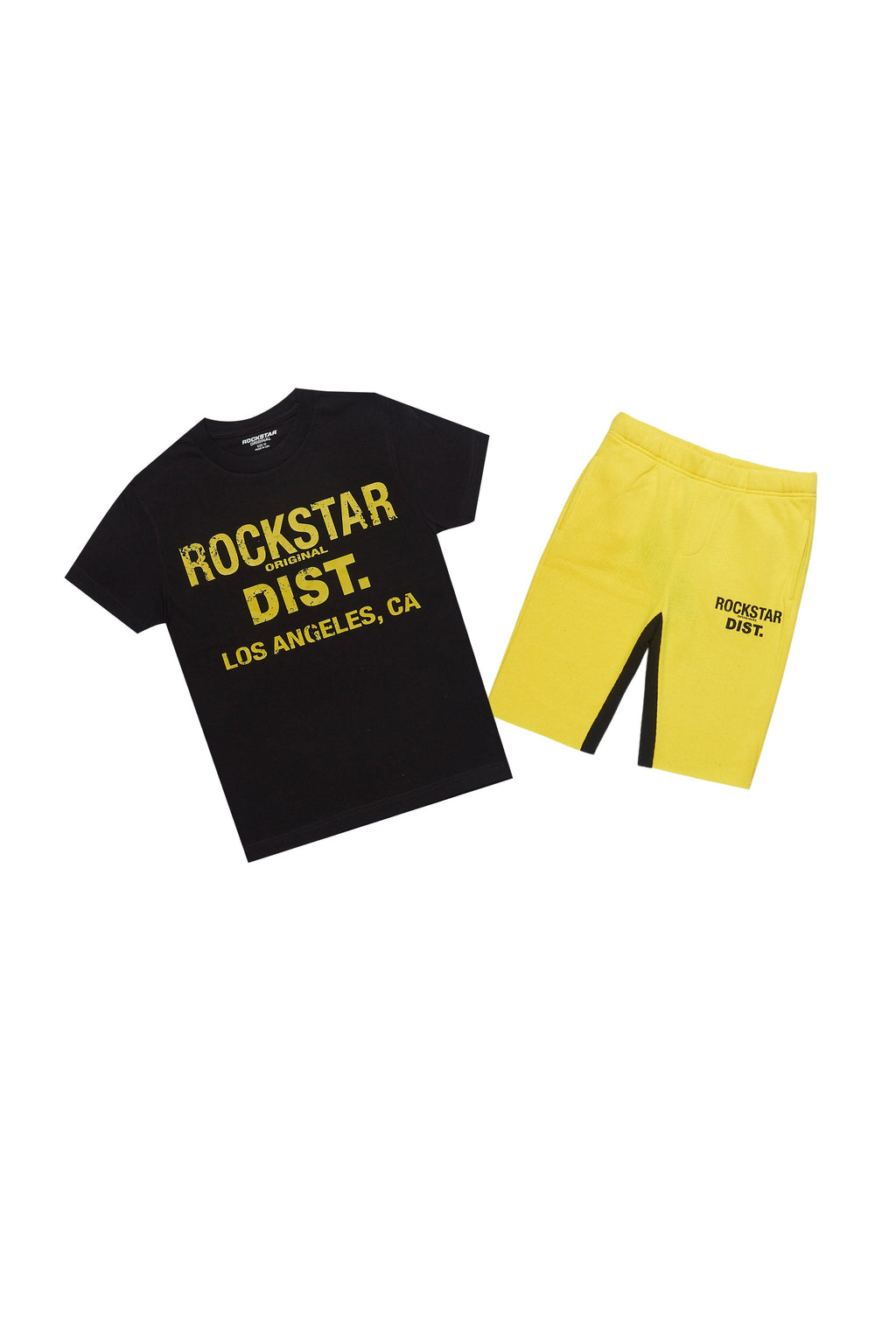 Boys Lake Black/Yellow T-Shirt/Yellow Short Set