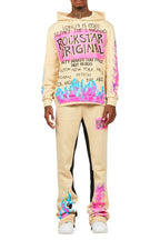 Beno Beige Hoodie/Baggy Track Pant Set