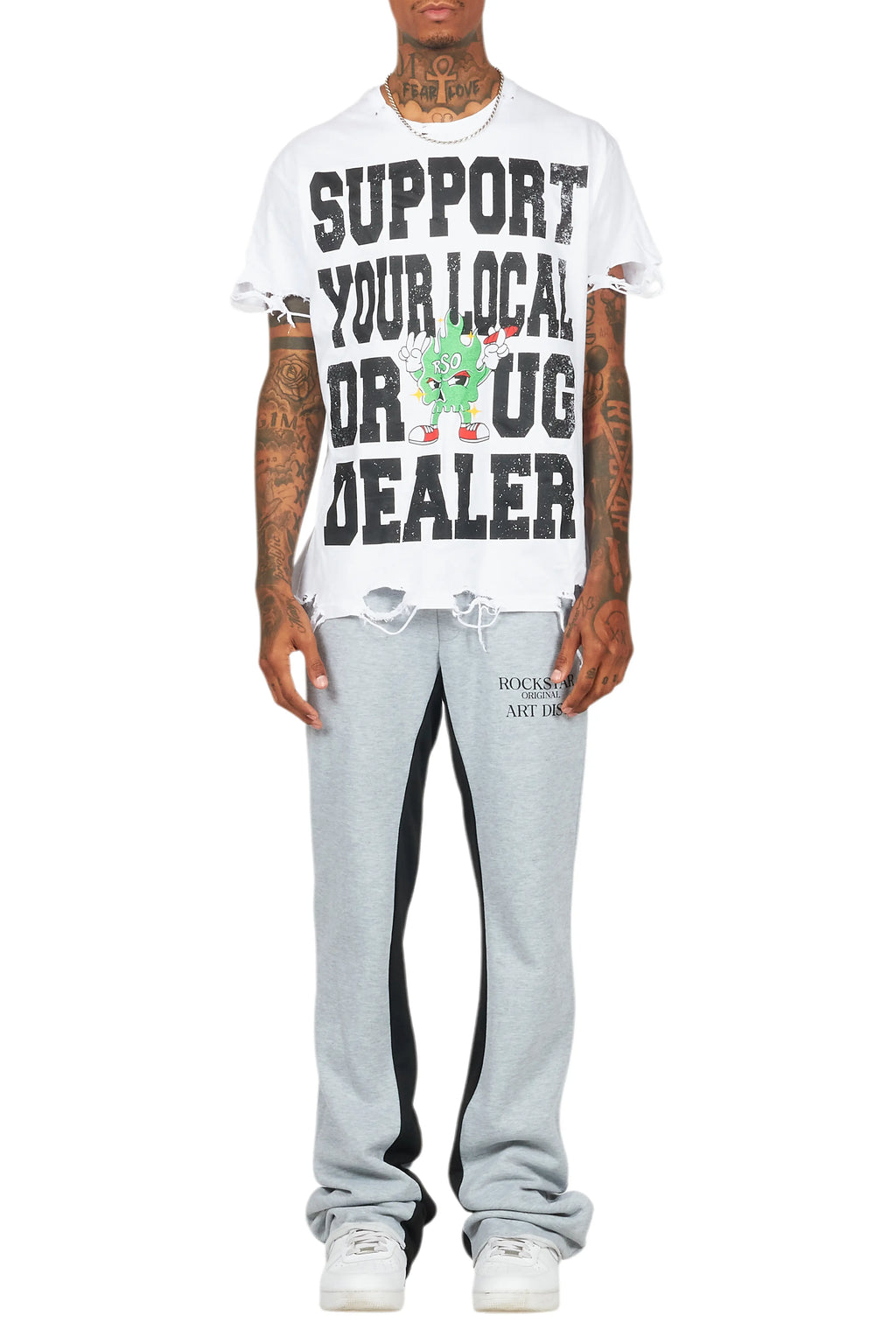 Briggs Heather Grey Baggy Pant