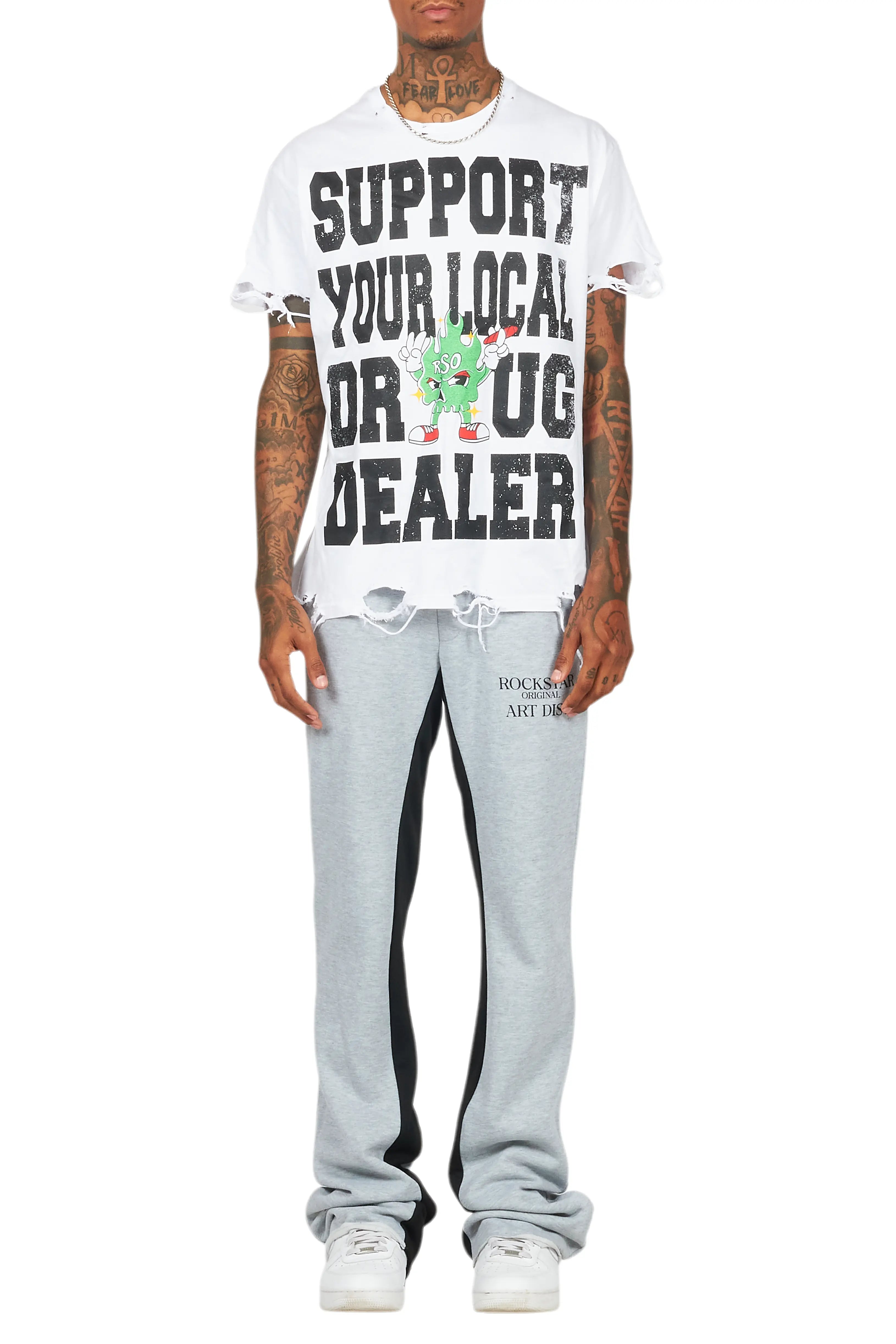 Briggs Heather Grey Baggy Pant