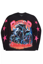 Trenzo Black/Fuchsia Long Sleeve Graphic T-Shirt