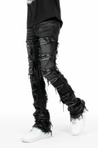 Shake Dark Grey Stacked Flare Jean