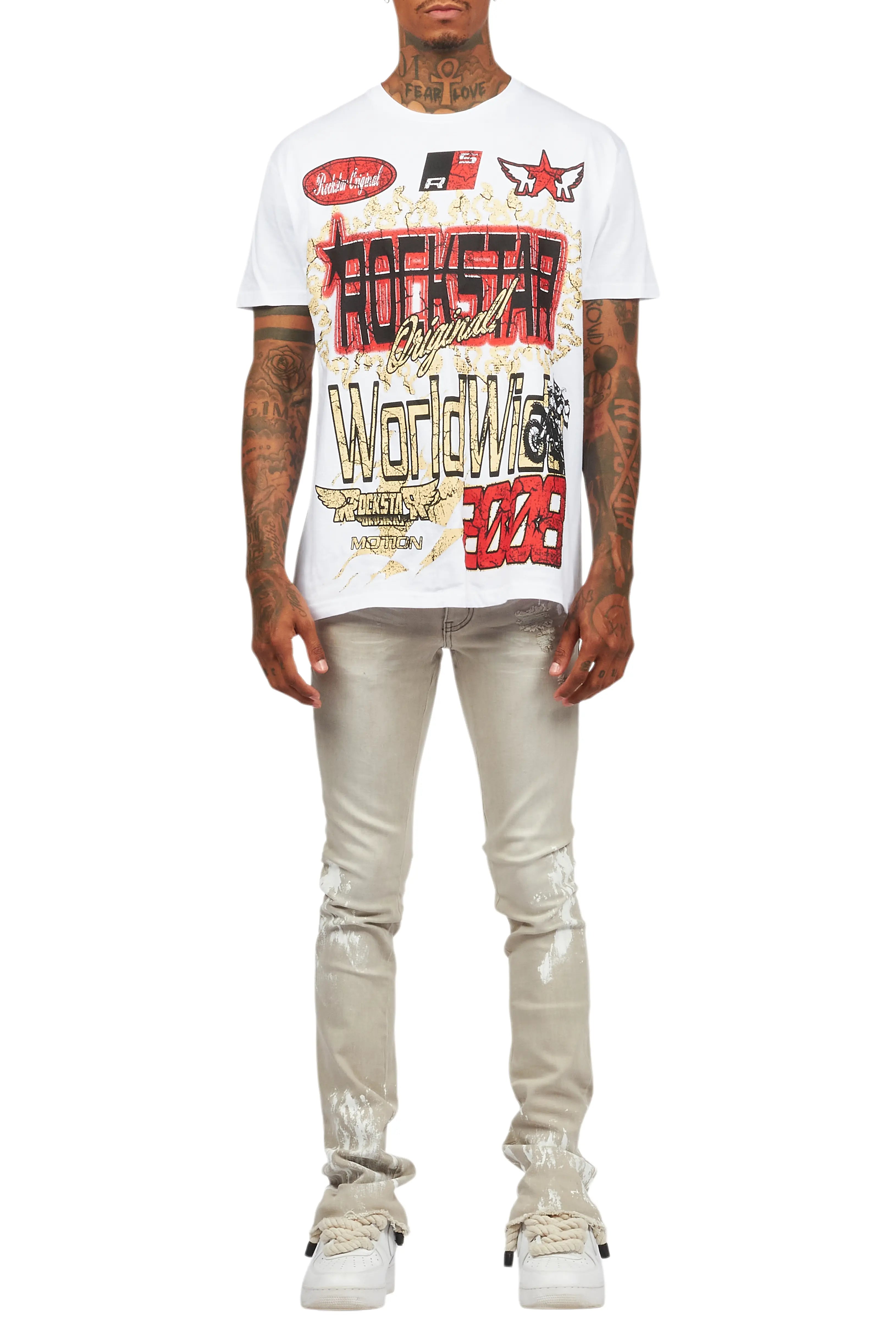 Deangelo White Graphic T-Shirt