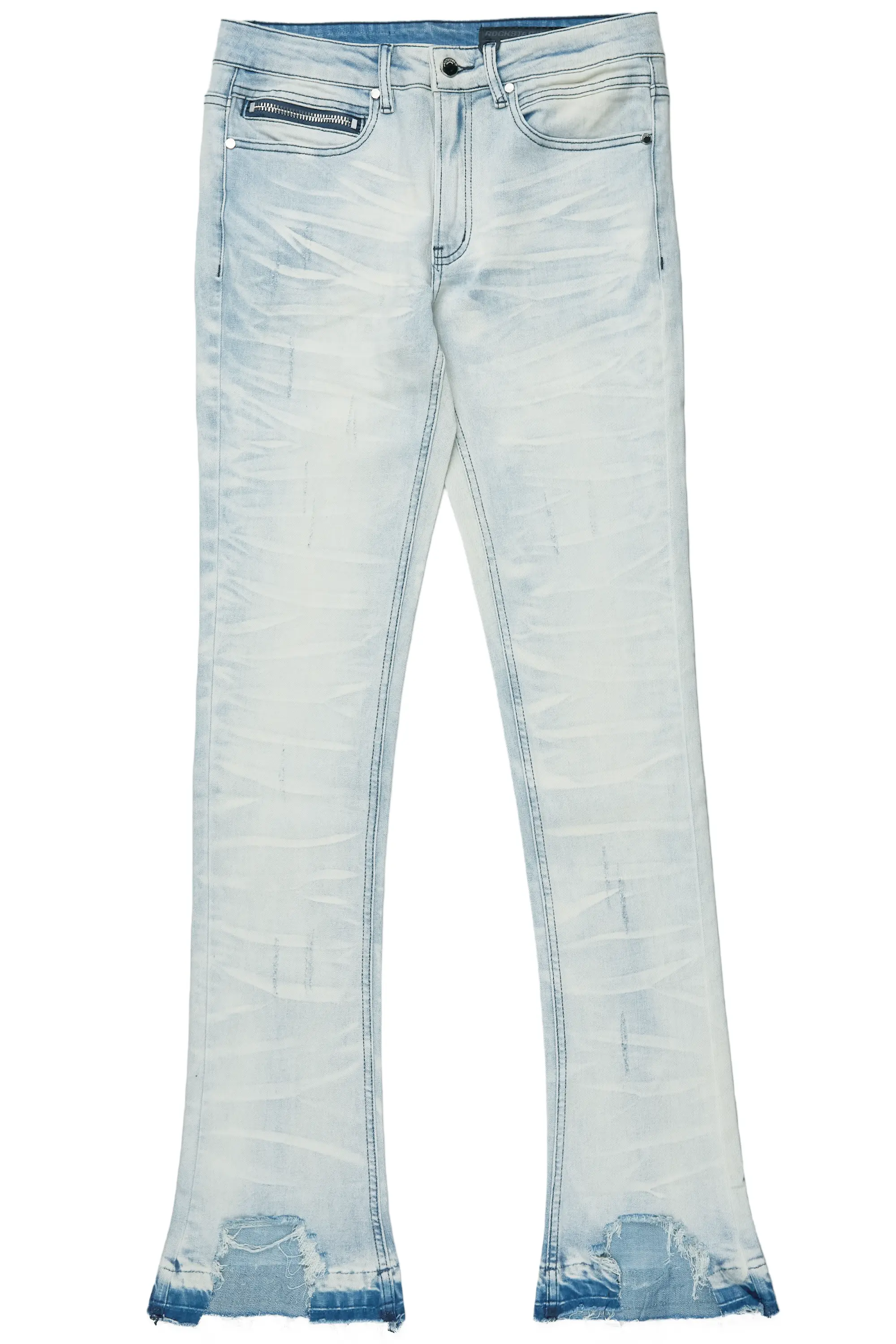 Lakyn Light Wash Stacked Flare Jean