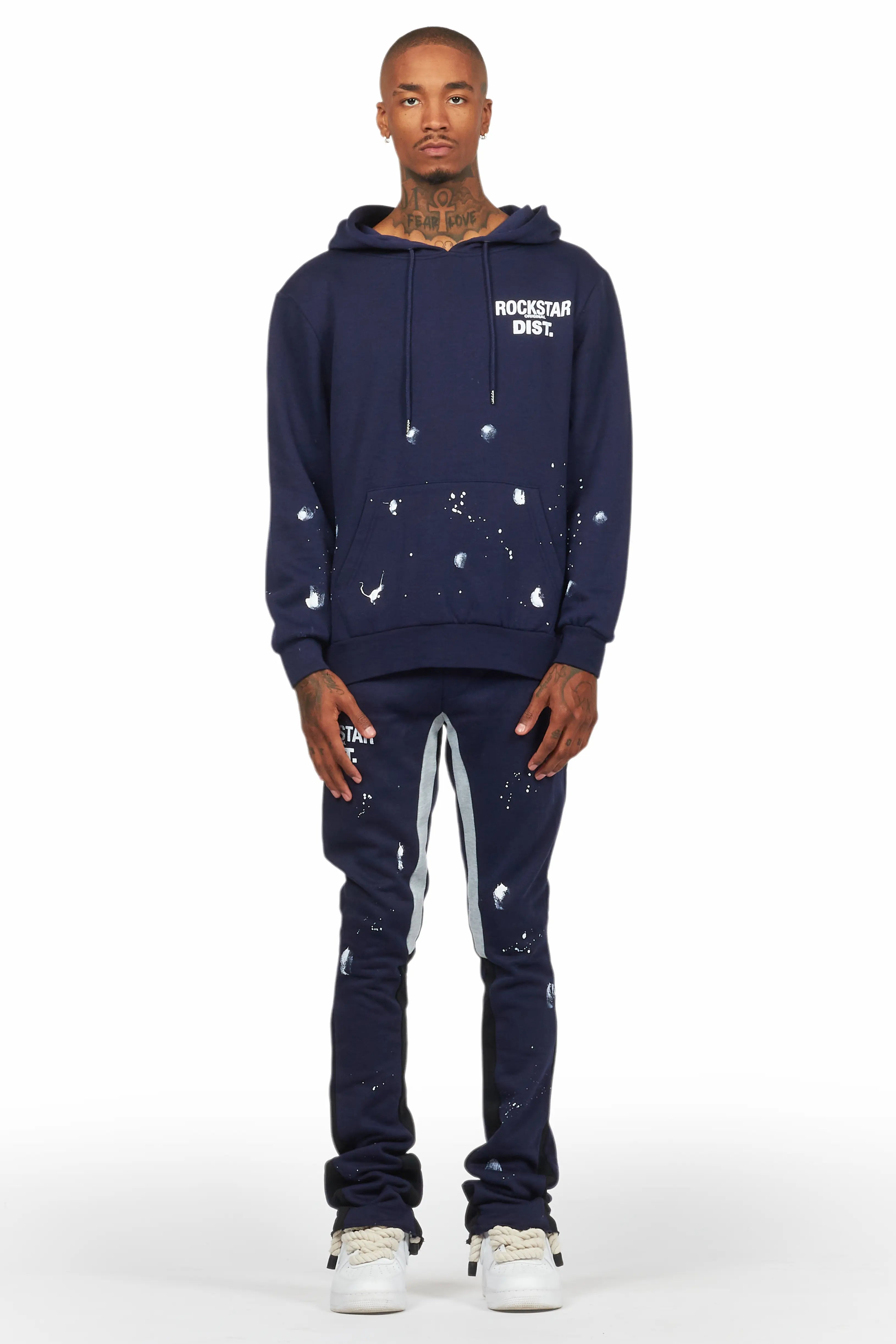 Raffer Navy Hoodie Flare Trackset