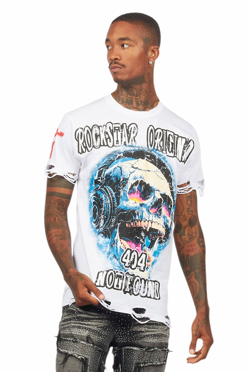 Amare White Graphic T-Shirt