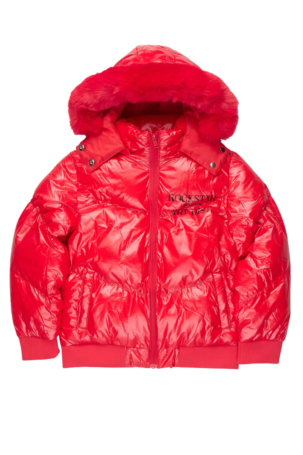 Girls Destina Red Puffer Jacket