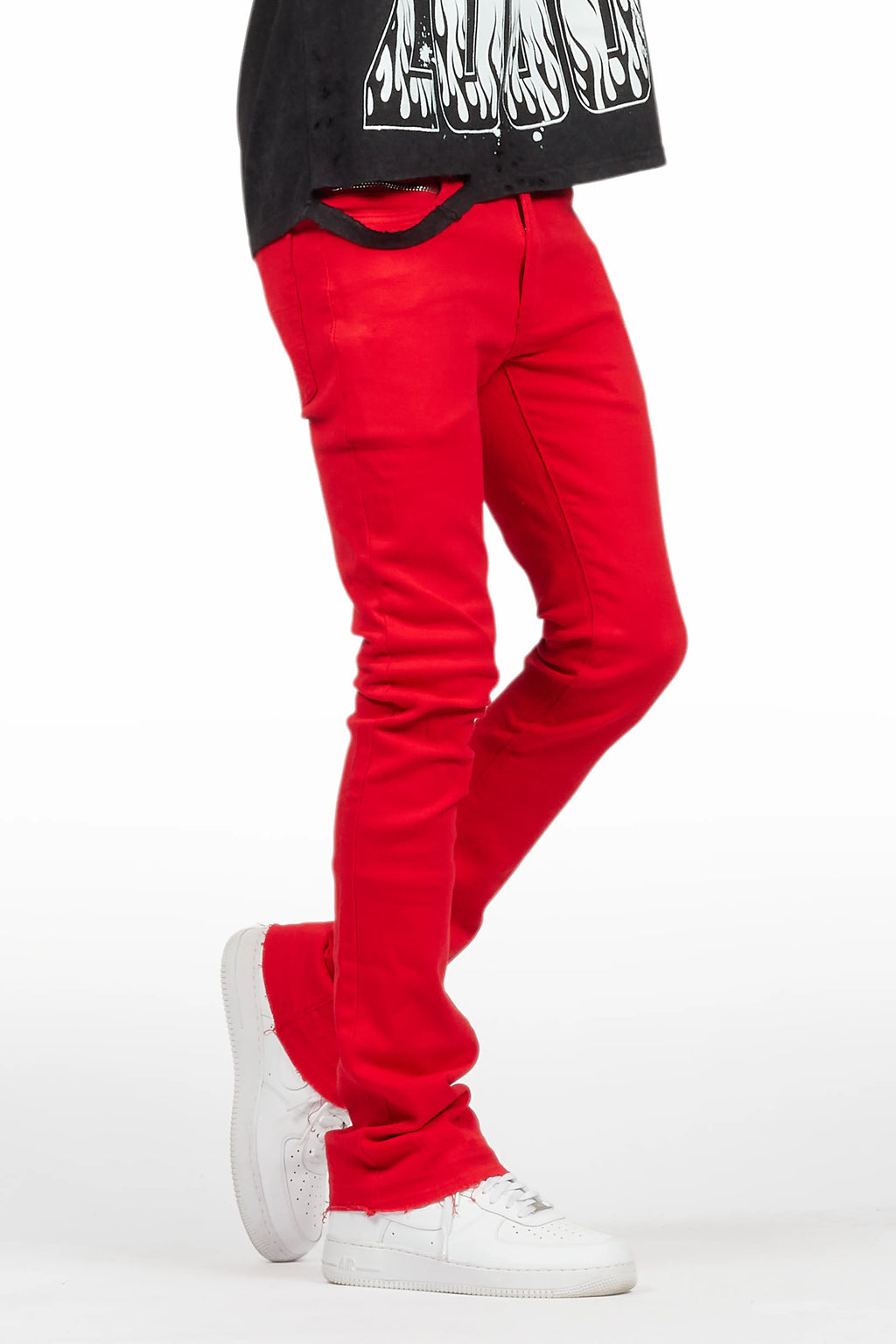 Dag Red Stacked Flare Jean