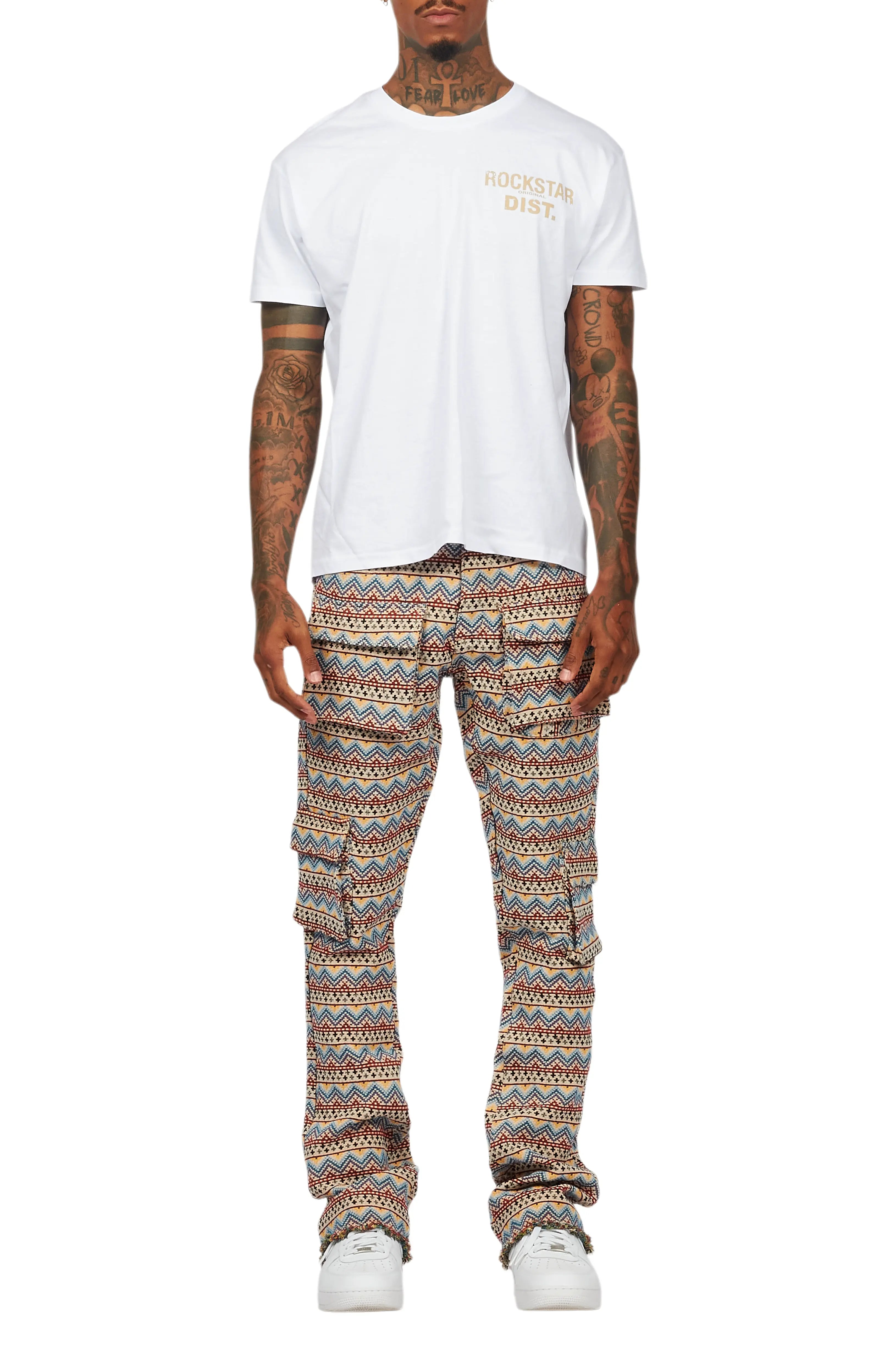 Lake White/Beige T-Shirt/Tapestry Jean Bundle