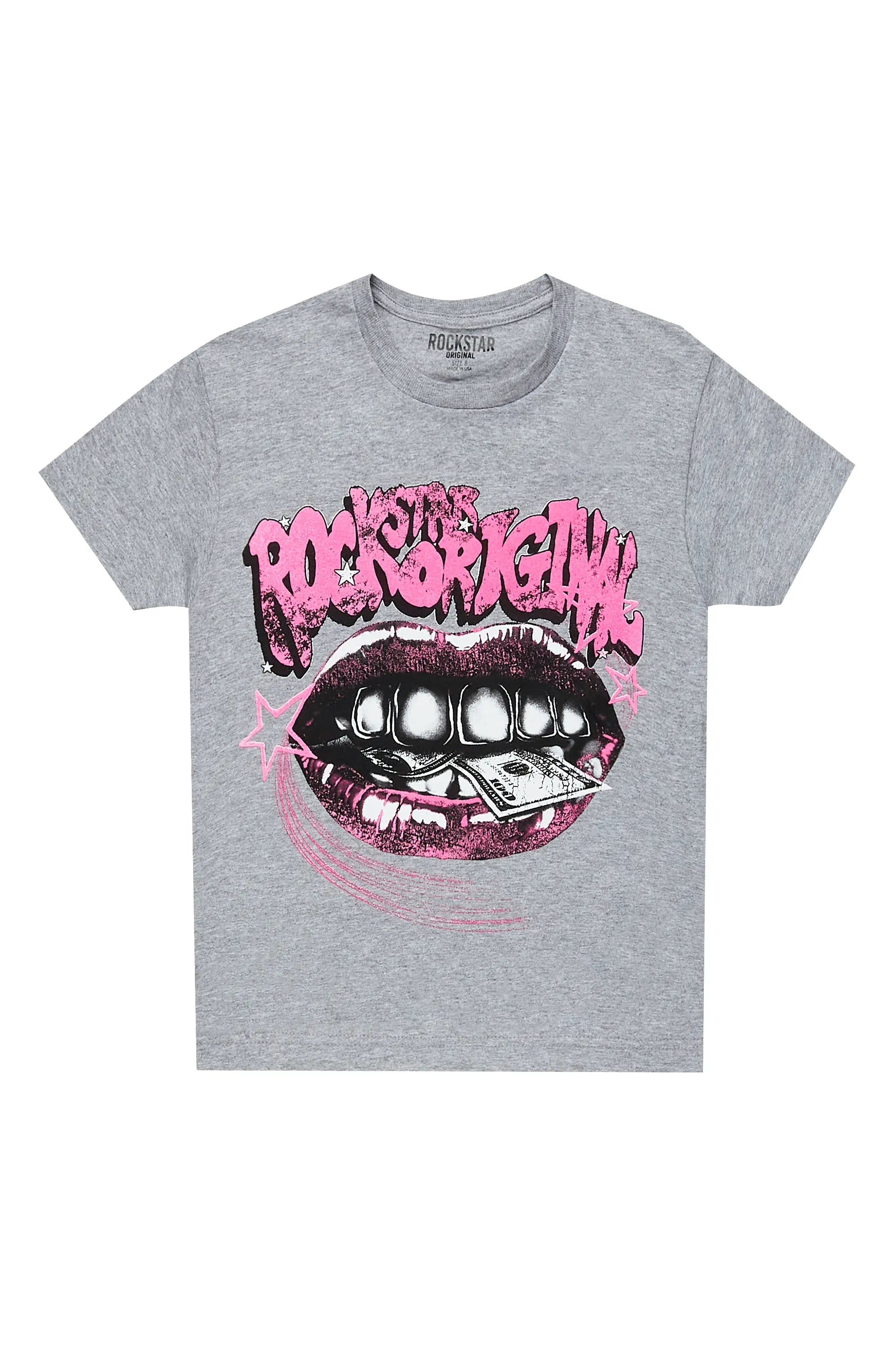 Girls Rosie Grey Graphic T-Shirt